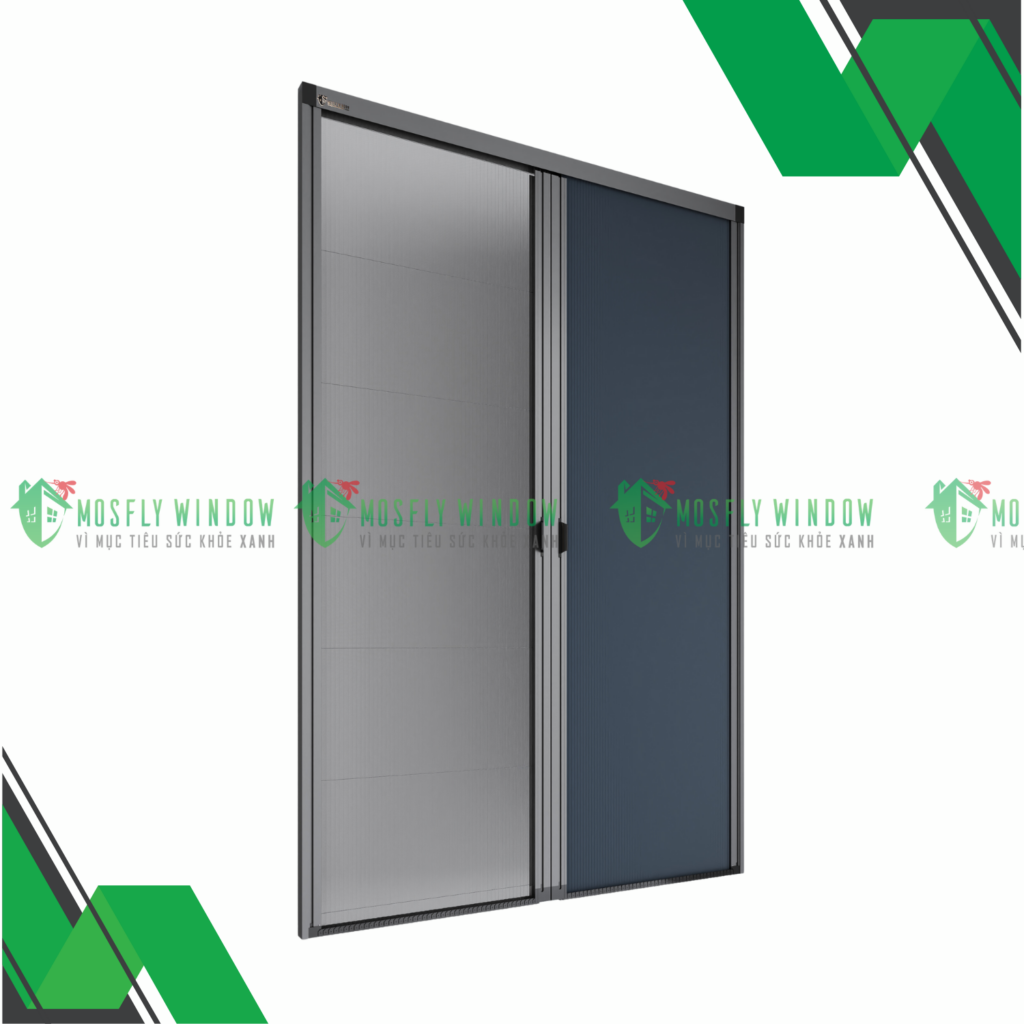 Rèm tổ ong kết hợp lưới chống muỗi xếp không ray hệ WB - Mosfly Window