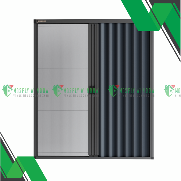 Rèm tổ ong kết hợp lưới chống muỗi xếp có ray - Mosfly Window