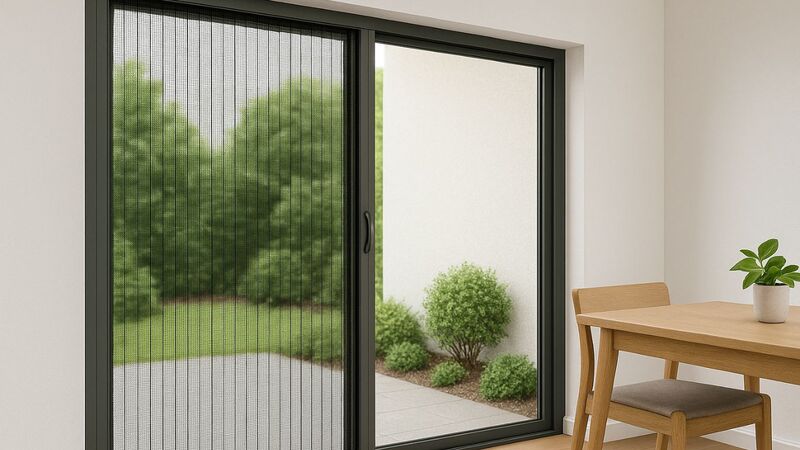 Cửa lưới chống muỗi dạng xếp gấp gọn dễ dàng