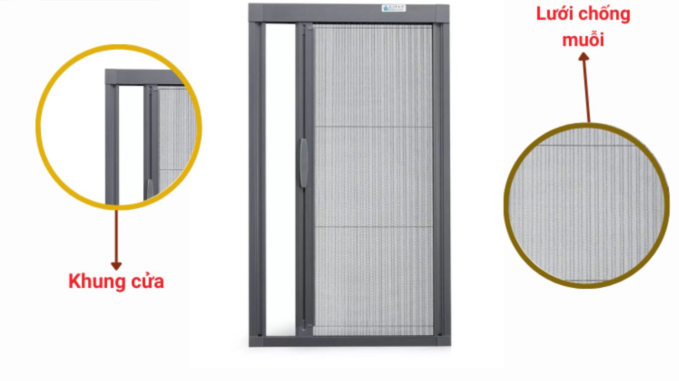 Cấu tạo chuẩn của cửa lưới chống muỗi