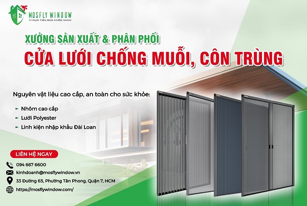 Mosfly Window cung cấp cửa lưới chống côn trùng đẹp, bền