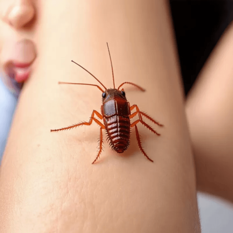 Gián có thể chạy lên người bạn