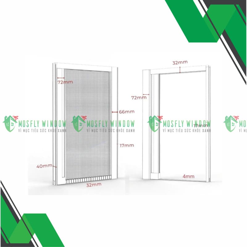 Các loại cửa lưới chống muỗi phù hợpvới từng vị trí lắp đặt